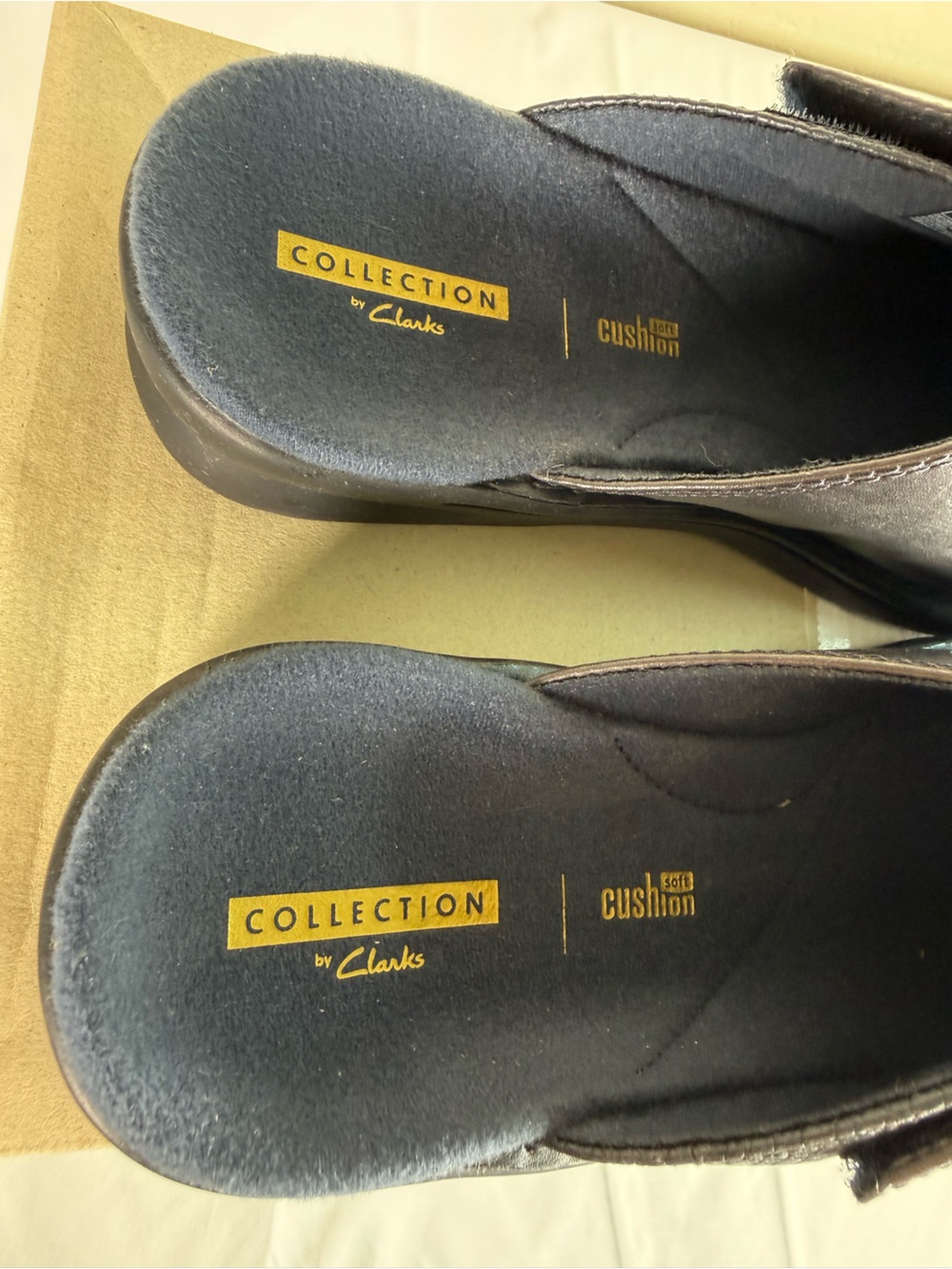 NEW Clarks Collection Patty Tayna Leather Basket Weave Mules Clogs Shoes 8.5 - Picture 10 of 14